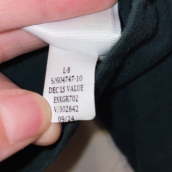 GAP Dark Green Long Sleeve Tee with Guitar Blueprint - Picture 7 of 9